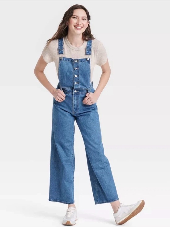 Pants - Universal Thread Women's Denim Sailor Overalls - Size 8